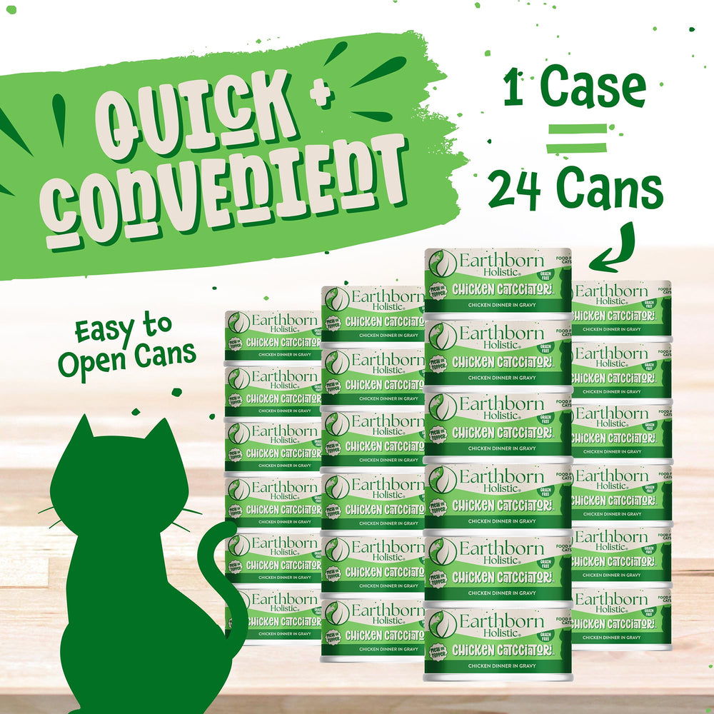Earthborn Holistic Chicken Catcciatori taurine ingredient closeup signals heart health support.