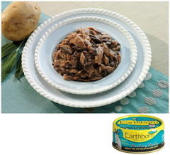 Earthborn Holistic grain-free ingredients image highlights vegetables and essential nutrients.