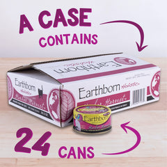 Earthborn Holistic Harbor Harvest cat bowl serve highlights grain-free formula supporting comfortable digestion