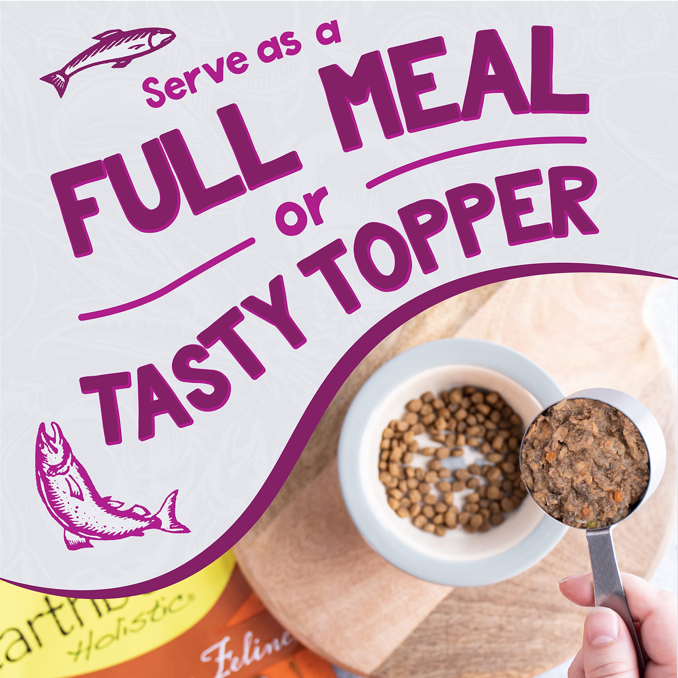 Earthborn Holistic Harbor Harvest fresh fish flakes close-up highlights protein-rich bites