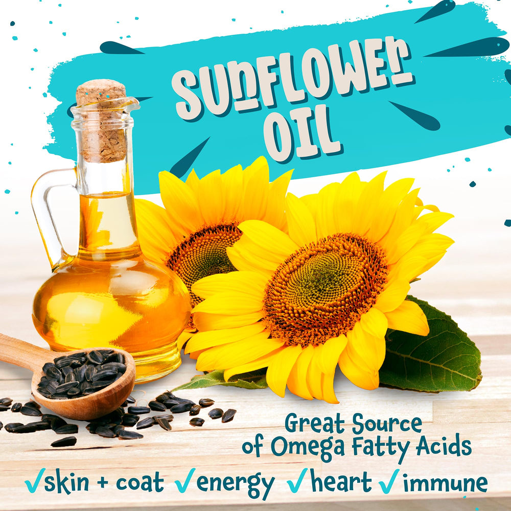 Earthborn Holistic Monterey Medley with sunflower oil supports healthy skin and coat.