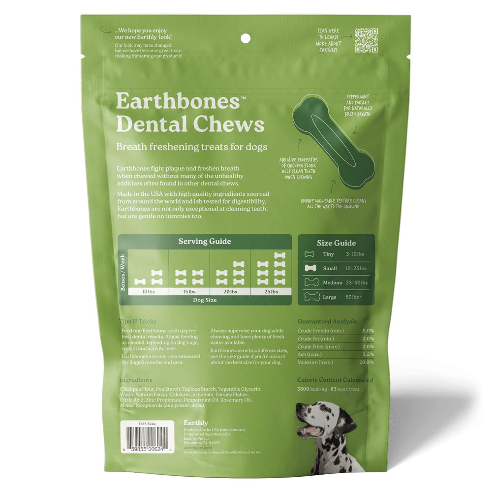 earthbones 30-count box shows convenient daily chew option.