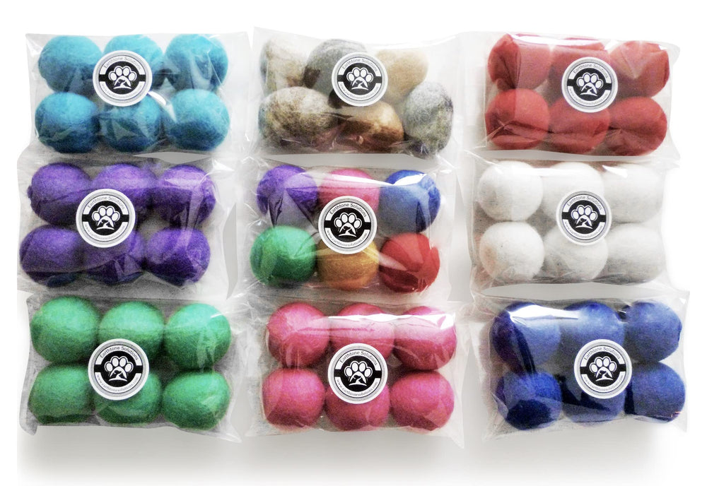 Earthtone Solutions no-catnip balls focus on natural wool for everyday interactive fun.
