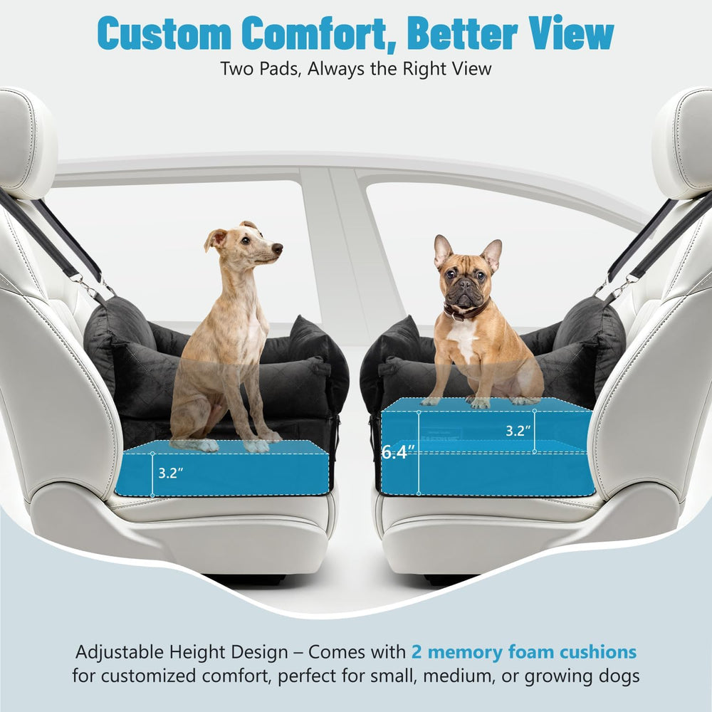 EastBLUE booster seat features memory foam cushions for plush comfort on long drives