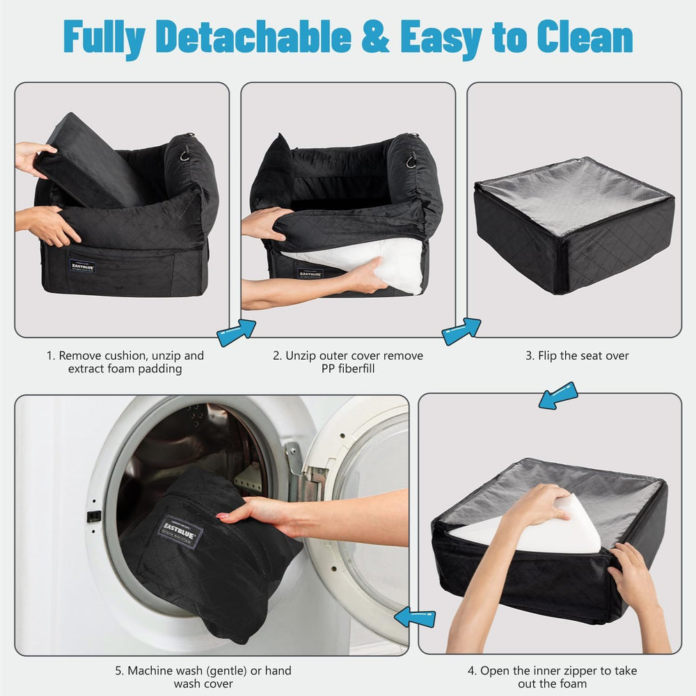 Non-slip bottom helps keep the booster seat steady on the car floor