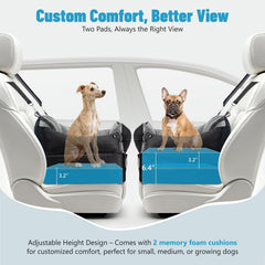 eastblue dog booster car seat side view highlighting secure installation and non-slip bottom