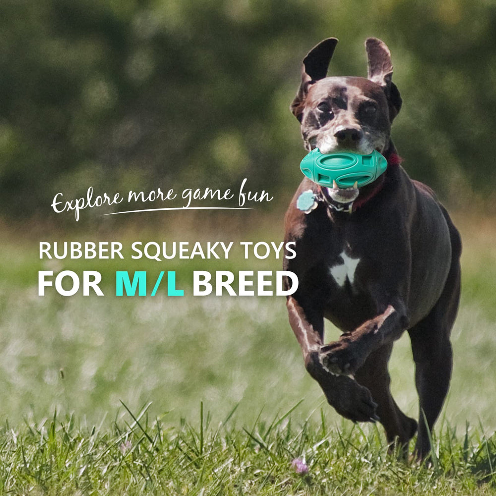EASTBLUE interactive rubber toy with squeaker promotes engaging, long-lasting play.