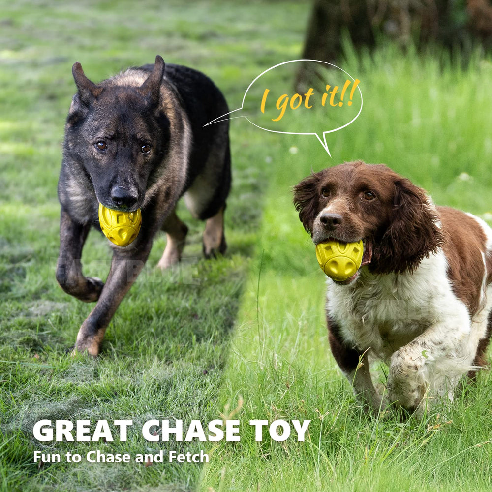 EastBLUE rubber toy grooves emphasizes grip-friendly surface for easier chewing.