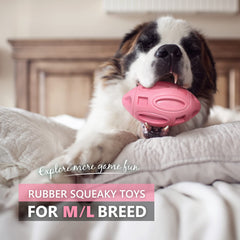 EastBLUE squeaky ball grip grooves aid chewing and pickup.