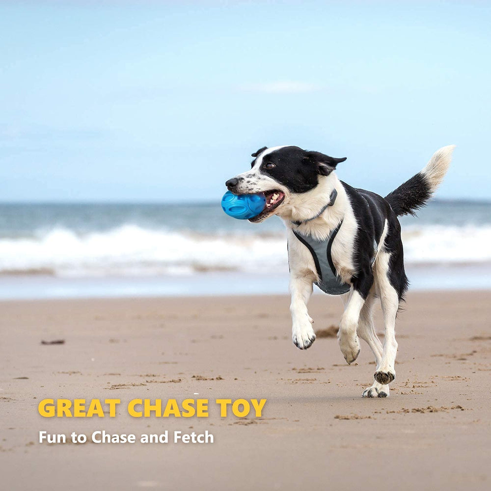 EASTBLUE squeaky dog toy ball outdoors play to release energy