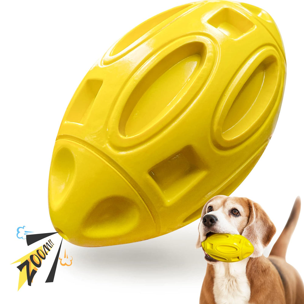 EastBLUE squeaky dog toy ball for aggressive chewers promotes interactive play and energy release.