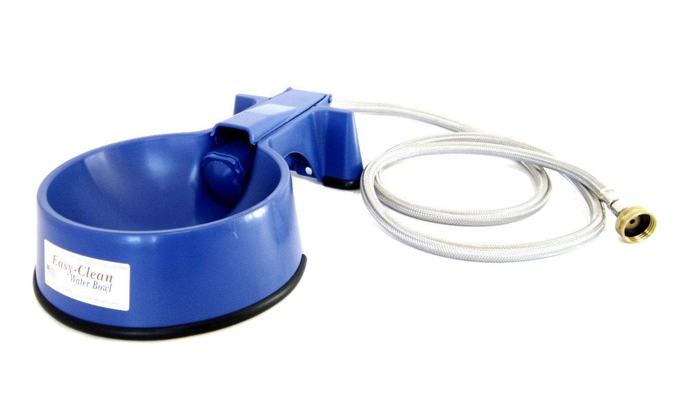 Easy-Clean Auto-Fill Water Bowl blue front view highlights 32-ounce hydration for pets.