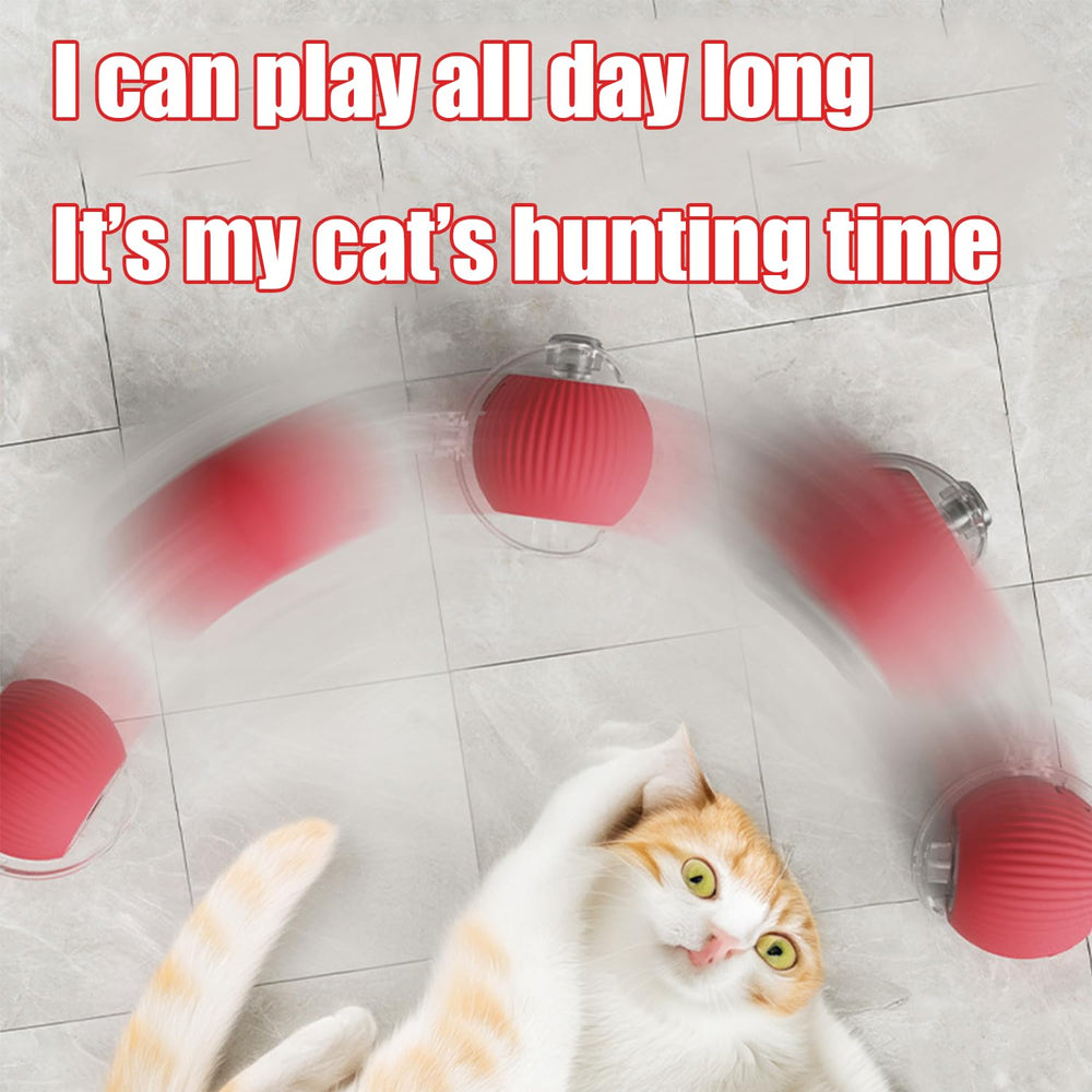 Easy-clean rolling ball toy for dogs and cats with wipe-clean surface