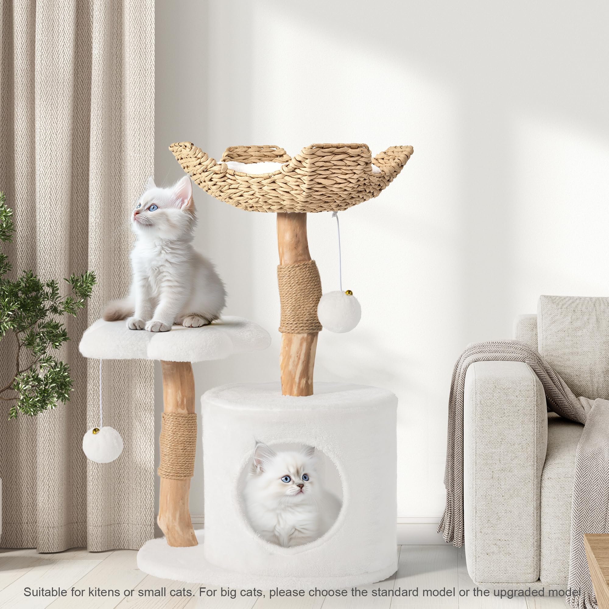 Easyego cat tree decorative flower design enhances home decor