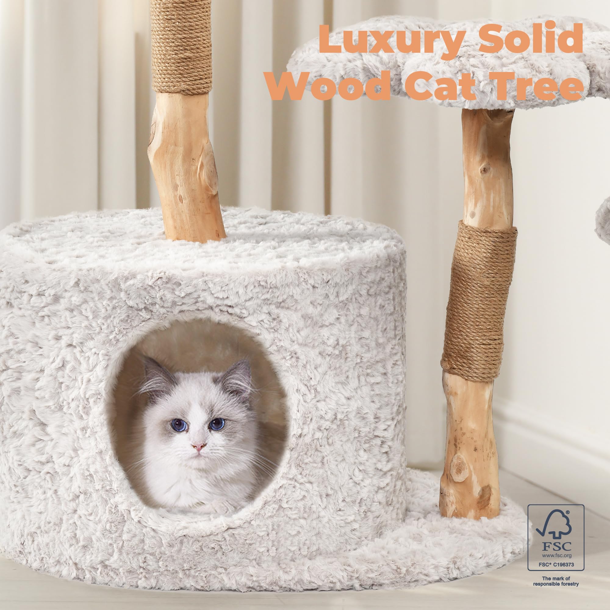 Easyego cat tree flower platform offers elevated perch for playful cats