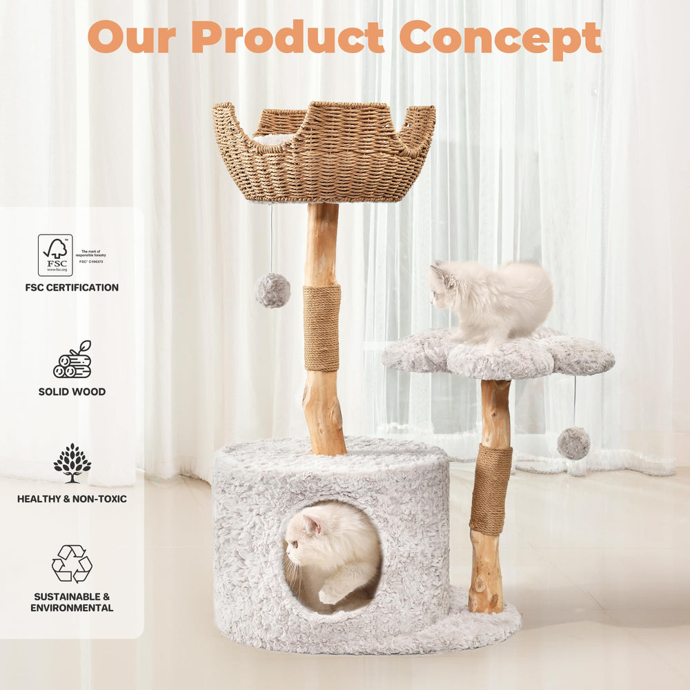 Easyego hand-woven basket adds cozy hideaway for cats