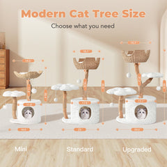 Easyego solid pear wood cat tree for kittens highlighting durability