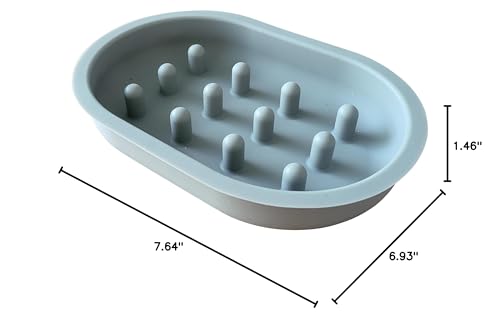 EasyFeastFurryBowls gray slow feeder promotes mindful meals at home.