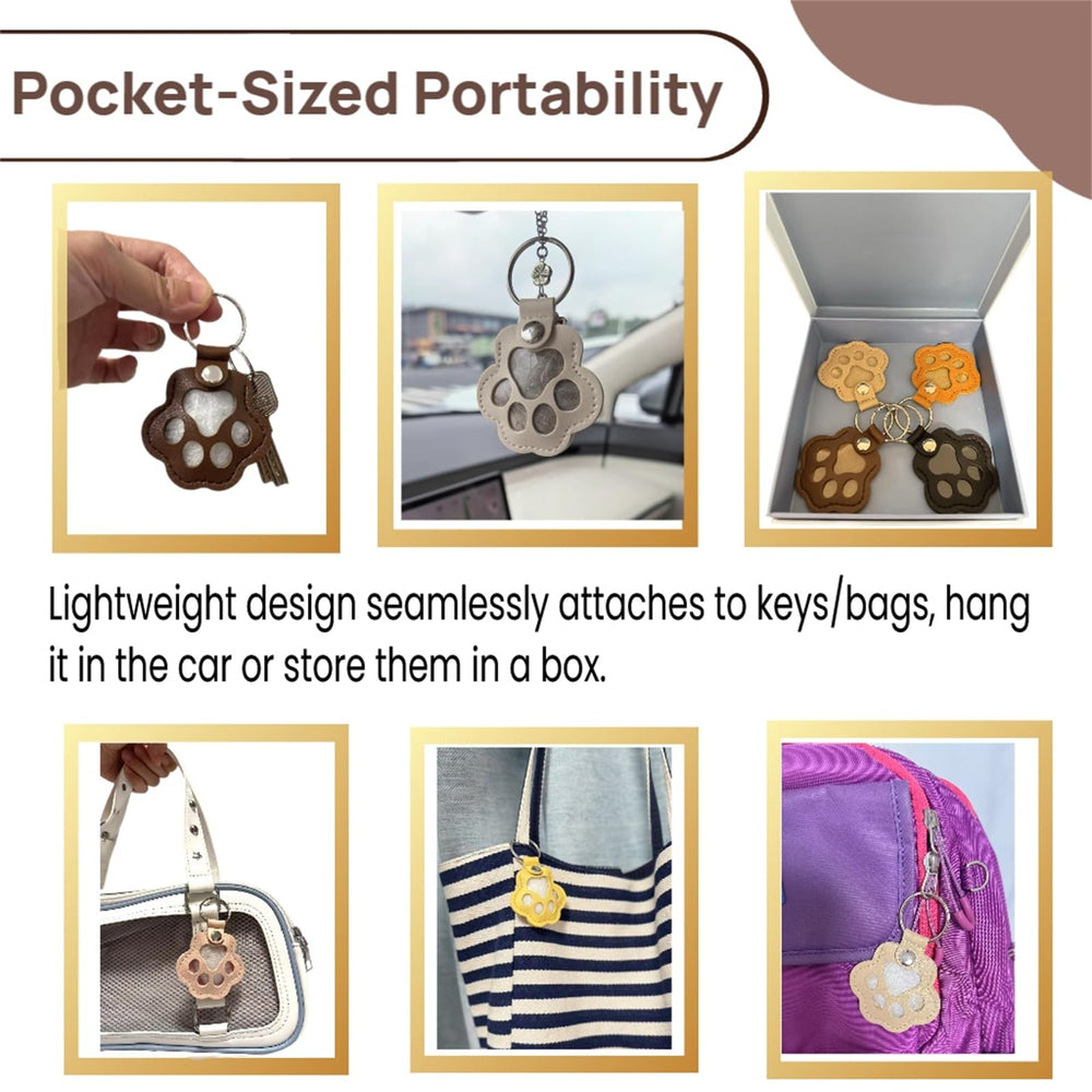 Easyoyo multi-use keychain stores fur, baby teeth, notes for a personal memory.