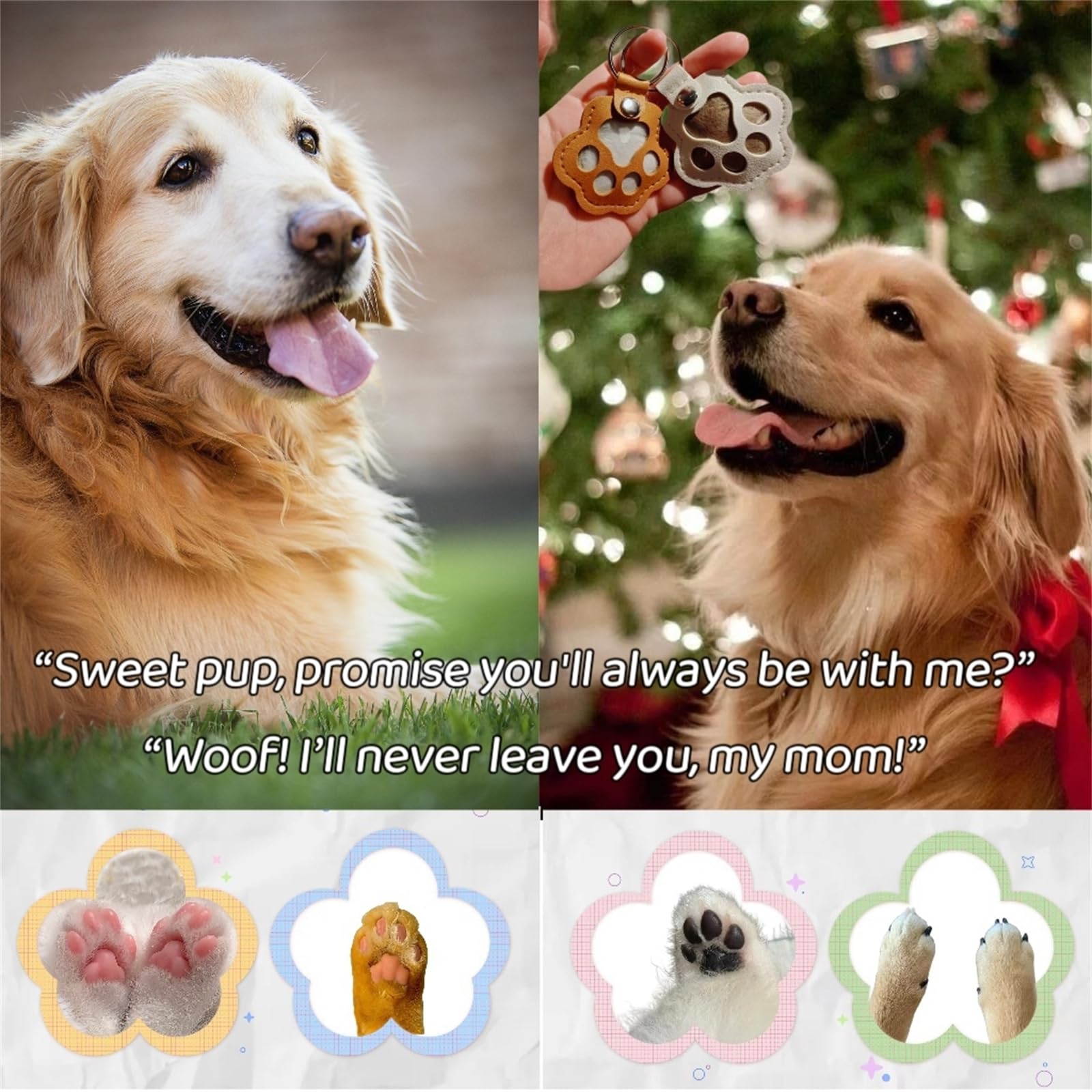 Easyoyo portable paw print keychain clip easily attaches to bags, keys, or zippers.
