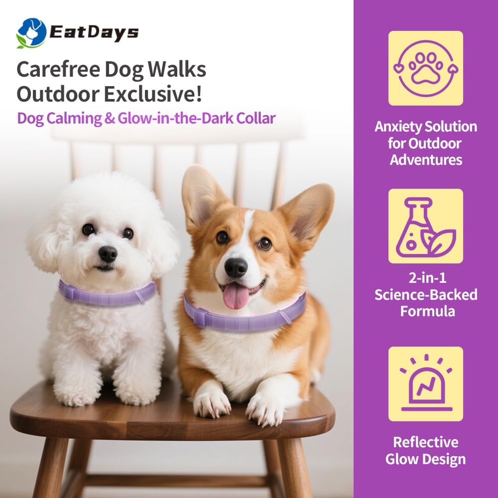 EatDays pheromone calming collar closeup showing soothing scent technology.