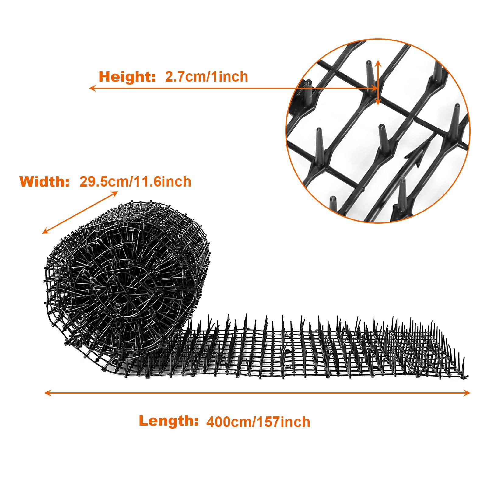 EATHEATY scat mat spikes close-up showing safe deterrent design
