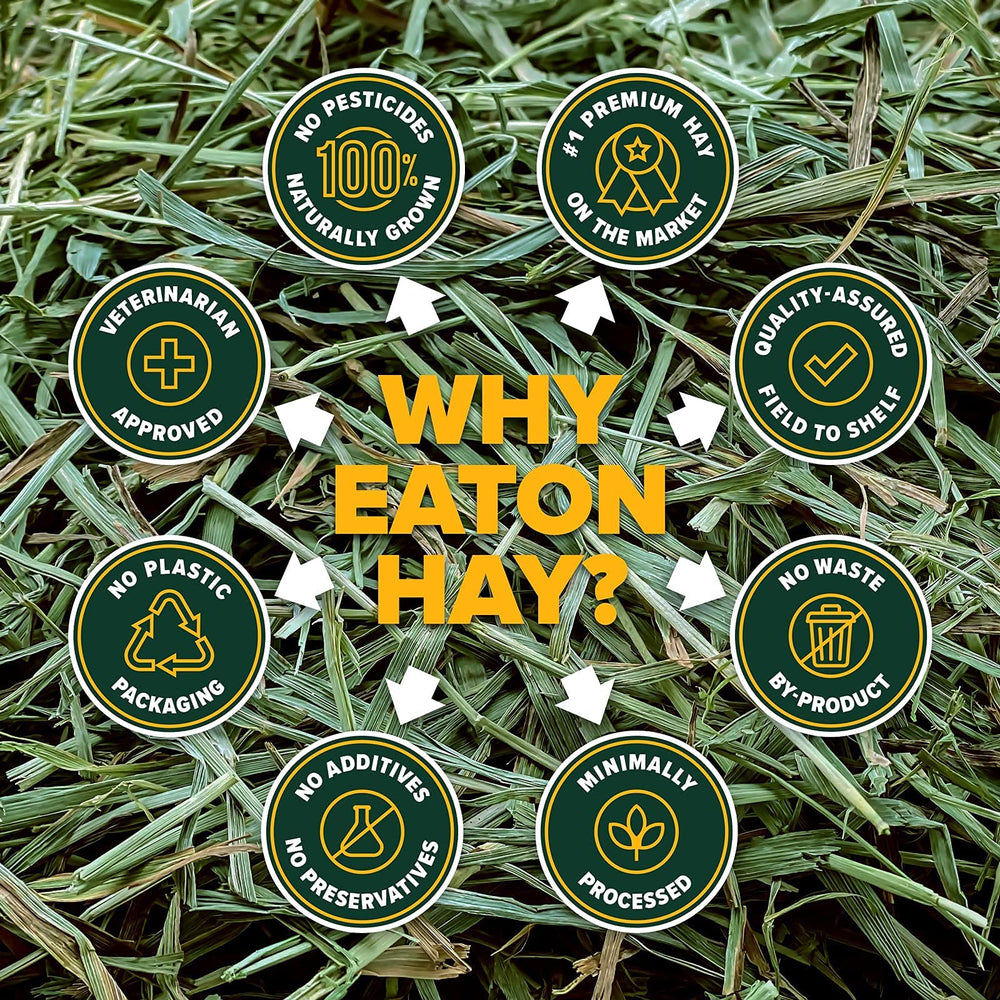 Eaton Pet and Pasture fresh fragrance invites immediate hay enjoyment.