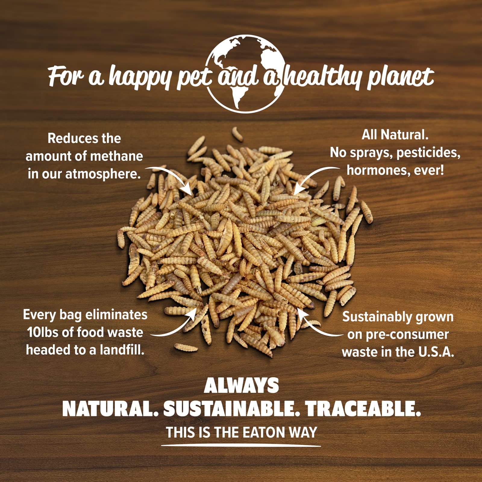 Eaton Pet and Pasture grubs ducks wild-birds feeding promoting healthy energy