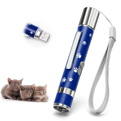 EAWONGEE rechargeable cat toy front view with red mode for active play and chase.