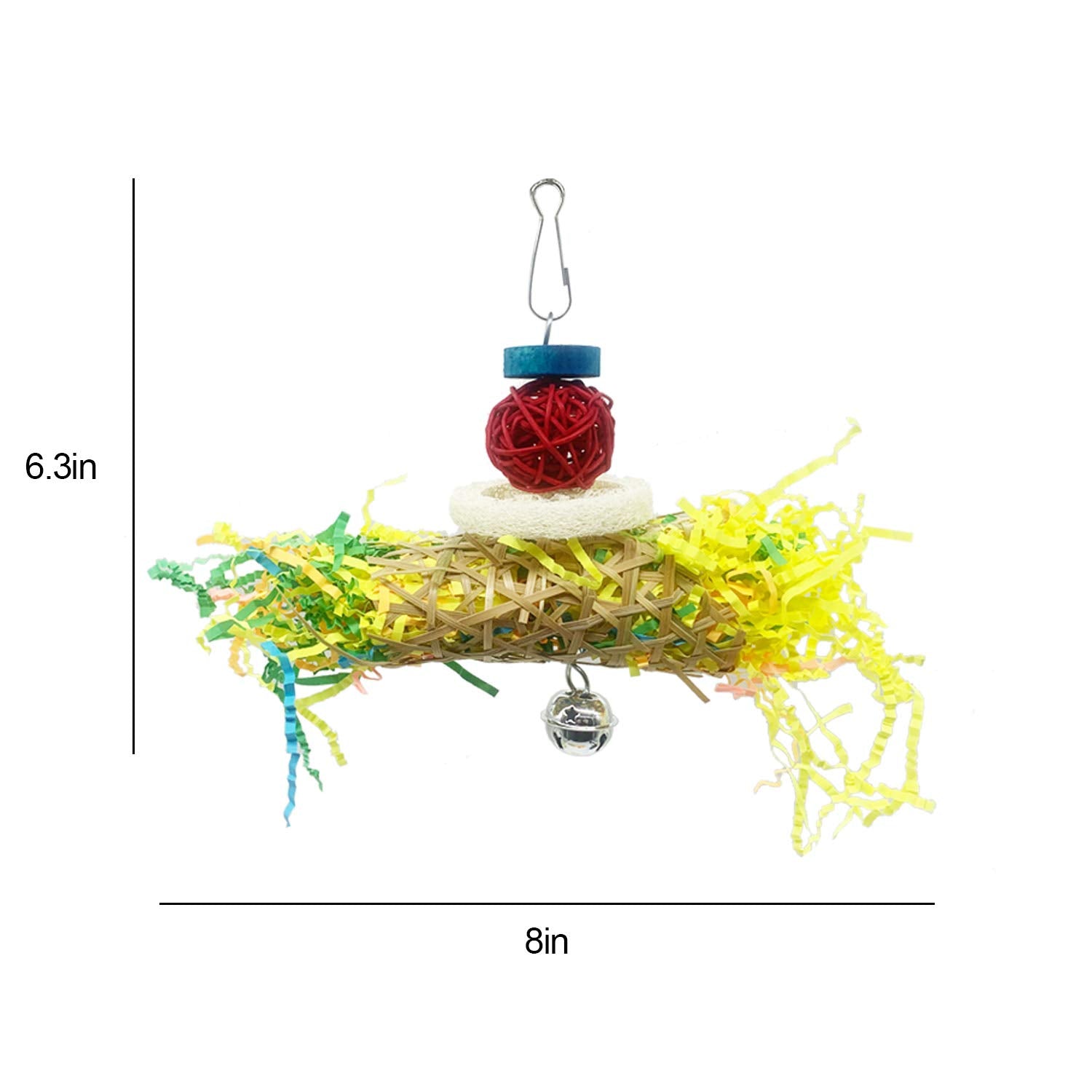 EBaokuup lovebird toy supports foraging and boredom relief.