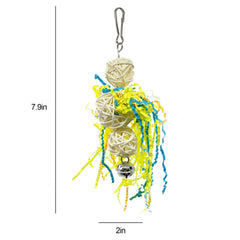 EBaokuup parrot chewing toy with colored paper sparks playful shredding.