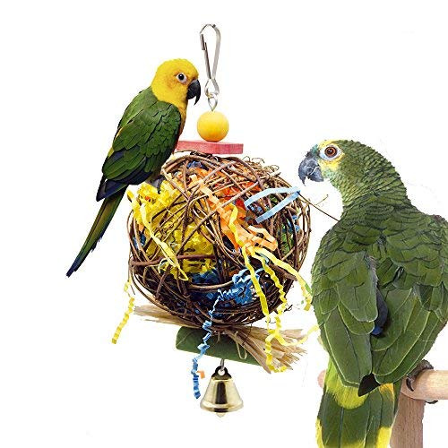 EBaokuup crinkly paper detail explains sensory engagement for active birds.