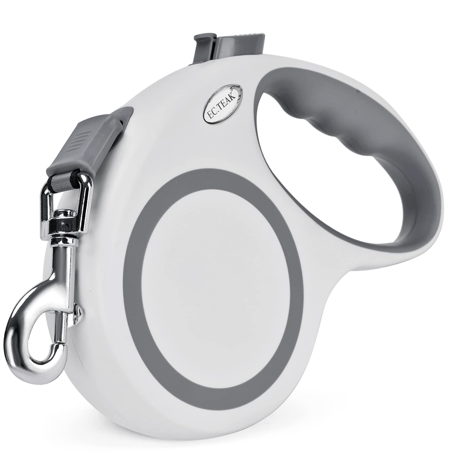EC.TEAK retractable leash no-tangle design during active movement.