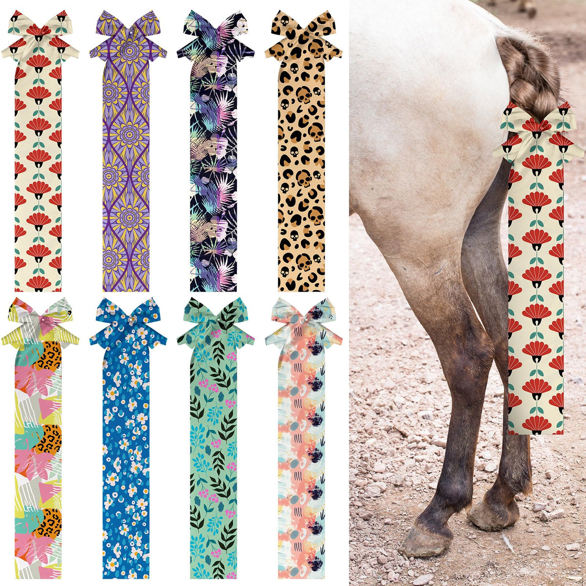 Eccliy horse tail bag eight-designs collection protects ponytail while adding fashion