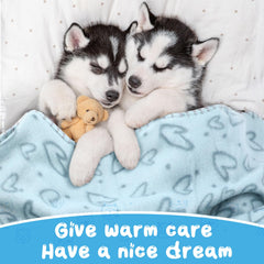 Eccliy puppy blanket folded for travel, easy to carry.