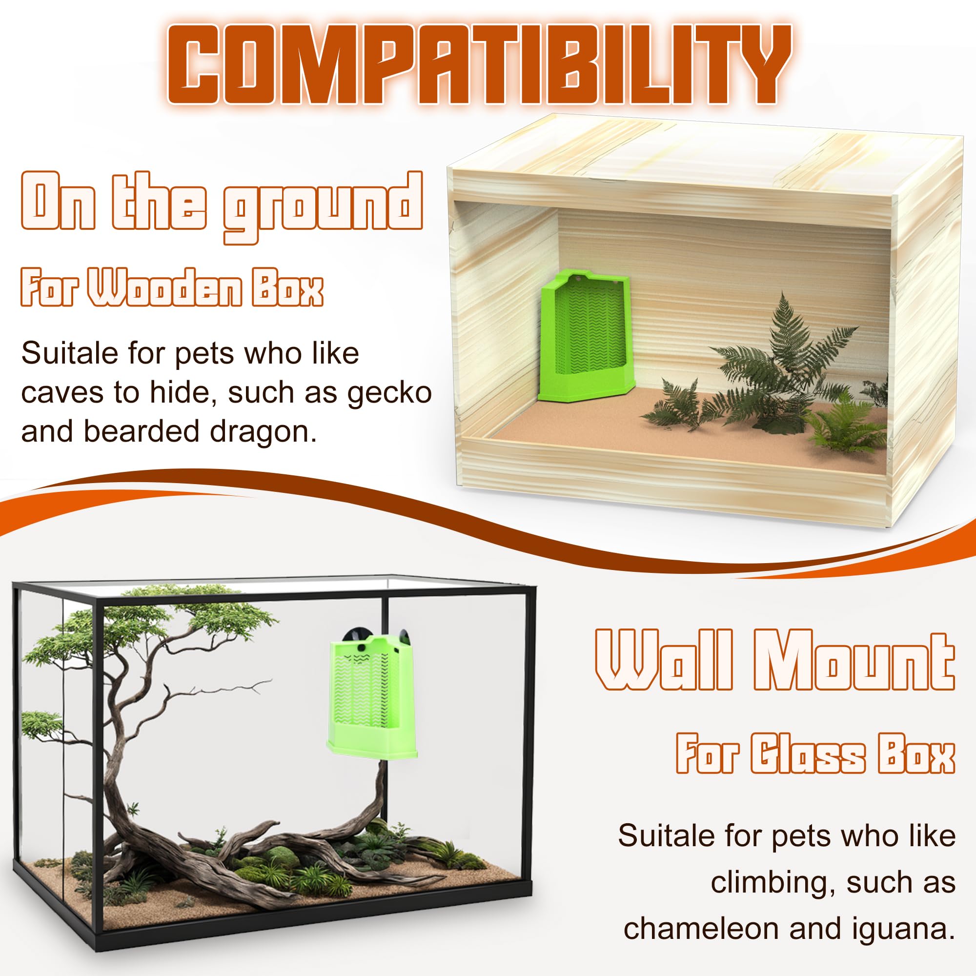 Eckpo Glass tank suction cup mount holds up to 300g insects.