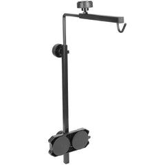 Eckpo reptile glass mount lamp stand angled view shows secure double-suction hold for terrariums