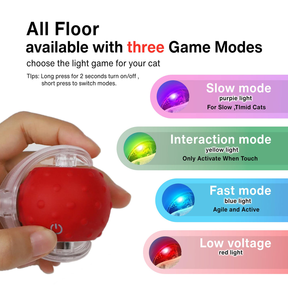 Ecliro Interactive Cat Toy Ball durable ABS and silicone body.