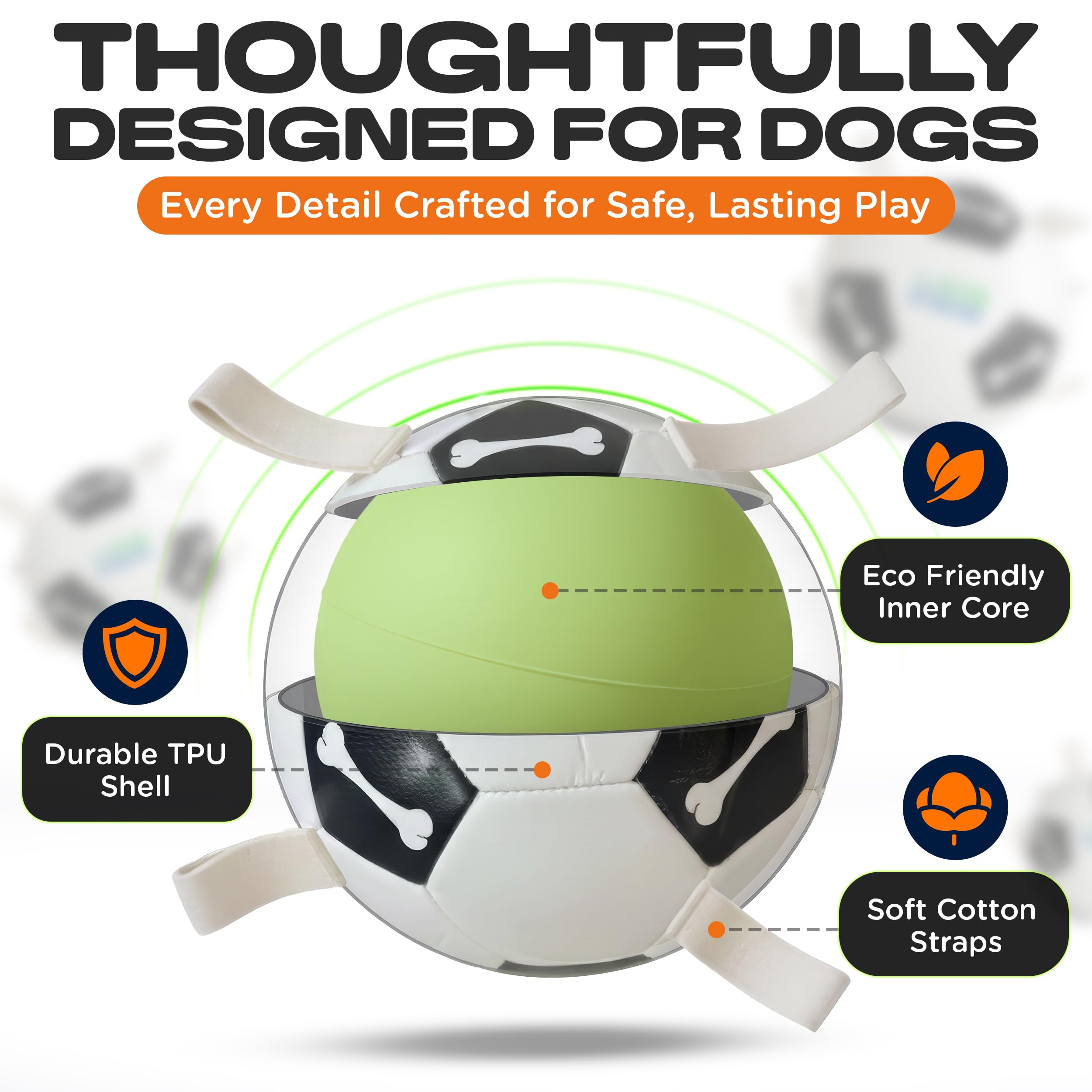 Eco Sports dog ball supports training and active play.