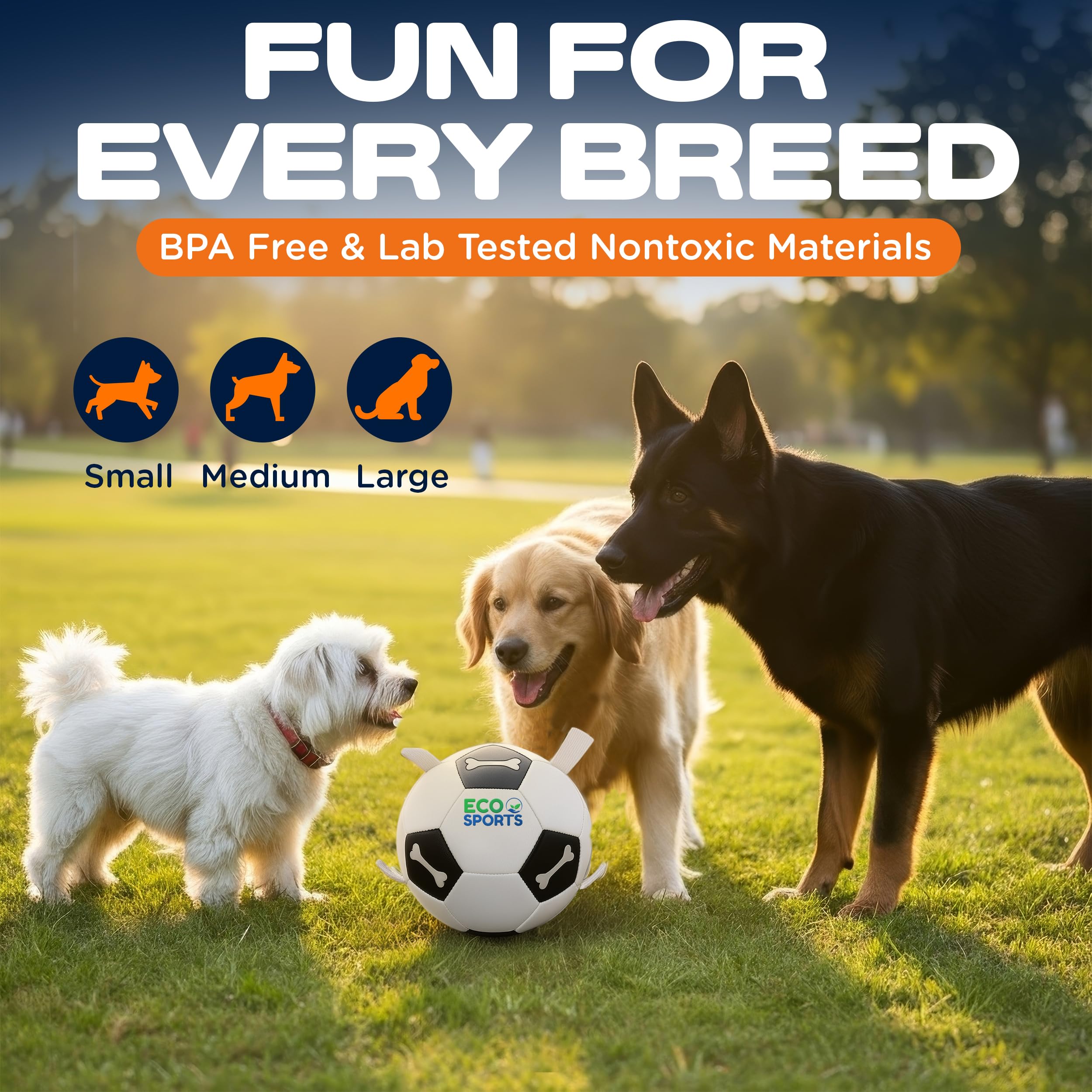 Eco Sports dog ball ready for indoor play and training.