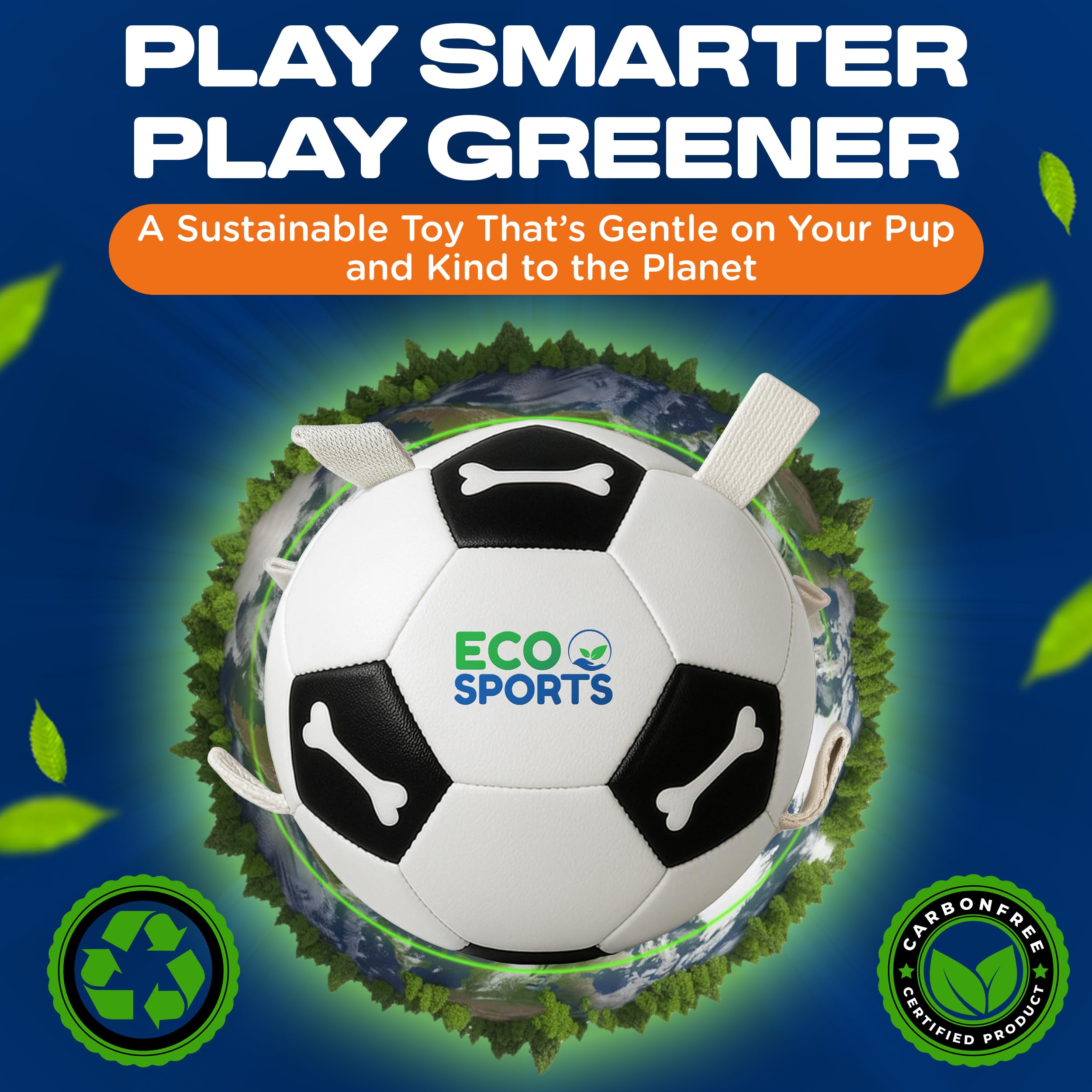 Eco Sports dog ball designed for indoor and outdoor use