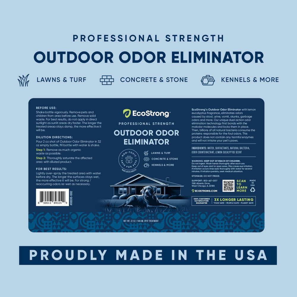 Eco Strong dirt driveway patio furniture odor treatment covers multiple outdoor surfaces effectively.