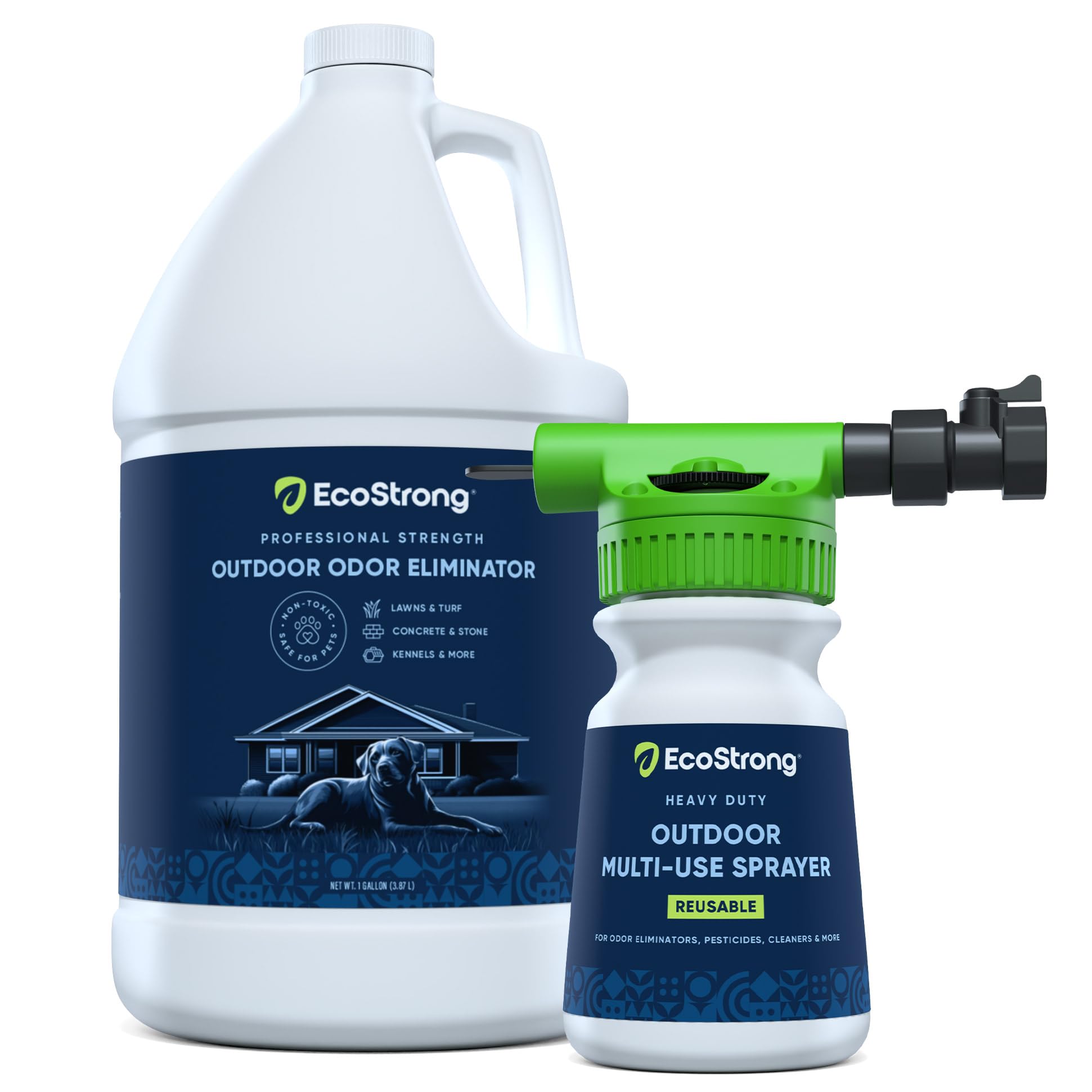 Eco Strong Outdoor Odor Eliminator bottle-sprayer ready for outdoor odor control