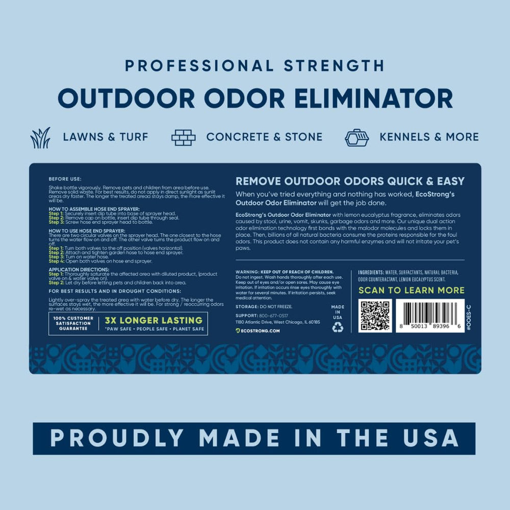 Eco Strong Outdoor Odor Eliminator yard-living-space makes outdoor living more enjoyable.