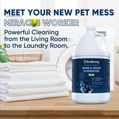 Eco Strong carpet-cleaning use removes pet odors from carpets and rugs