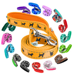 EcoBark Dog Leash in yellow with padded handle for comfortable daily walks.