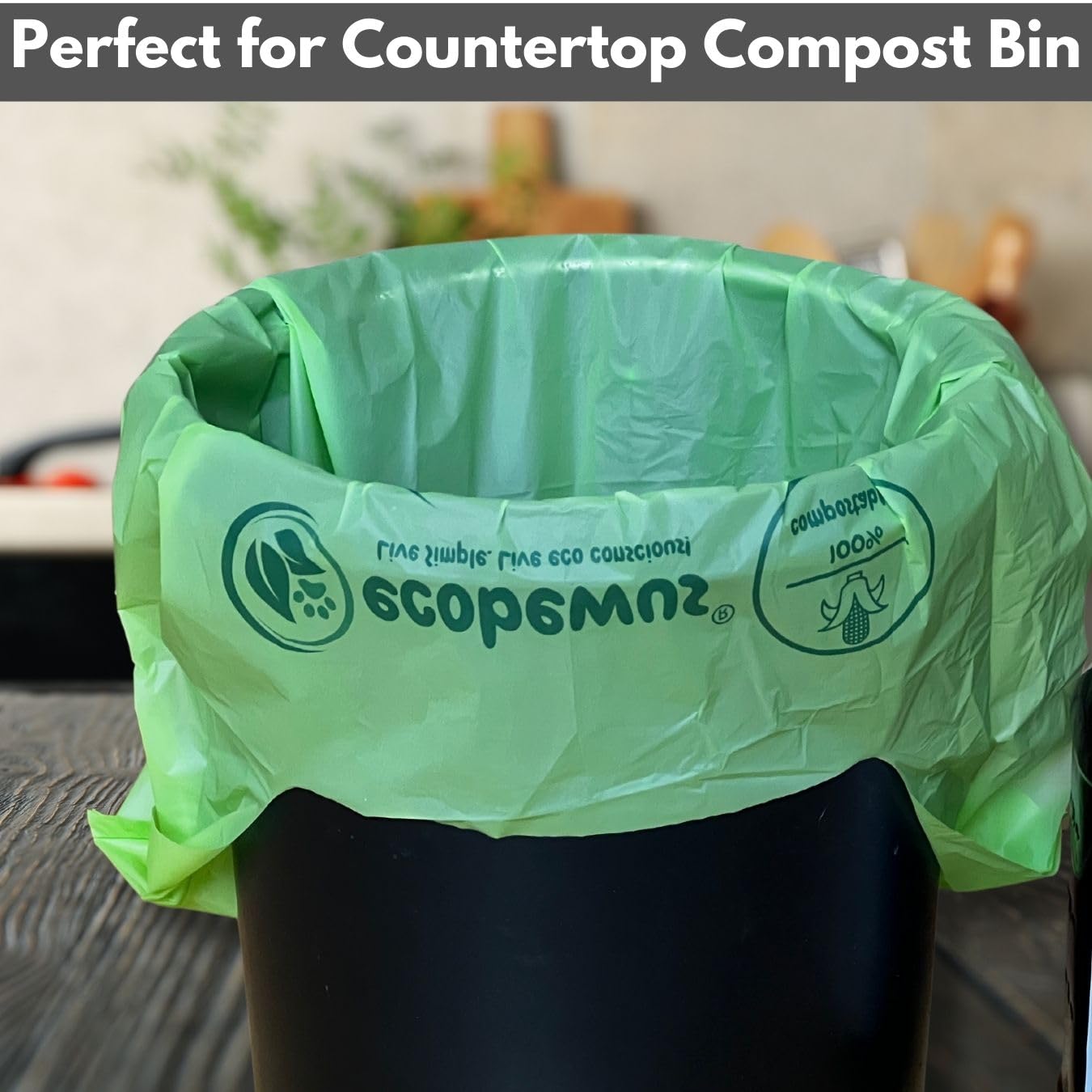 ecobewus pet waste bags in use beside a litter box for quick cleanup.