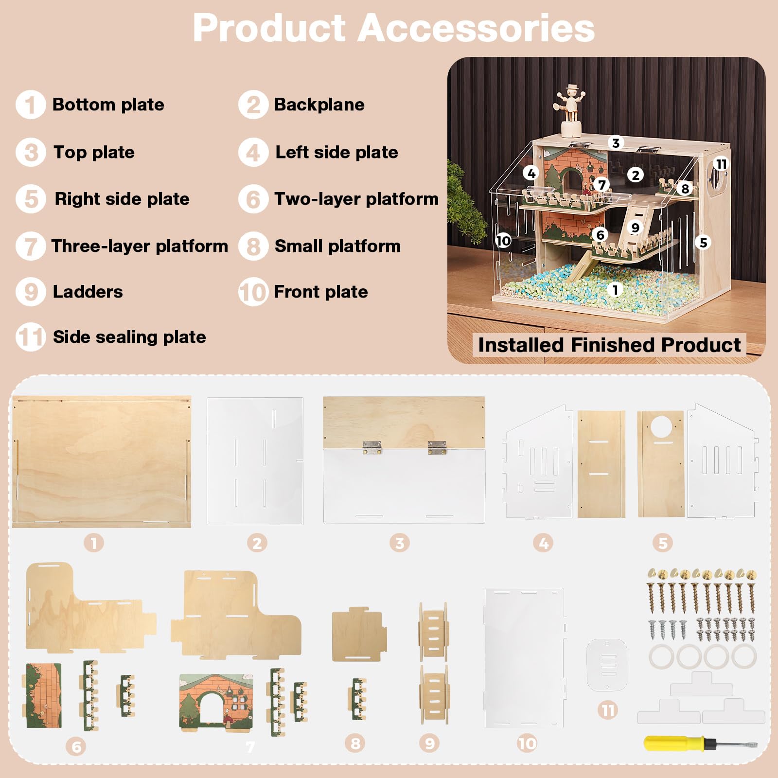 ECOCEN hamster cage installation guidance supports easy setup.