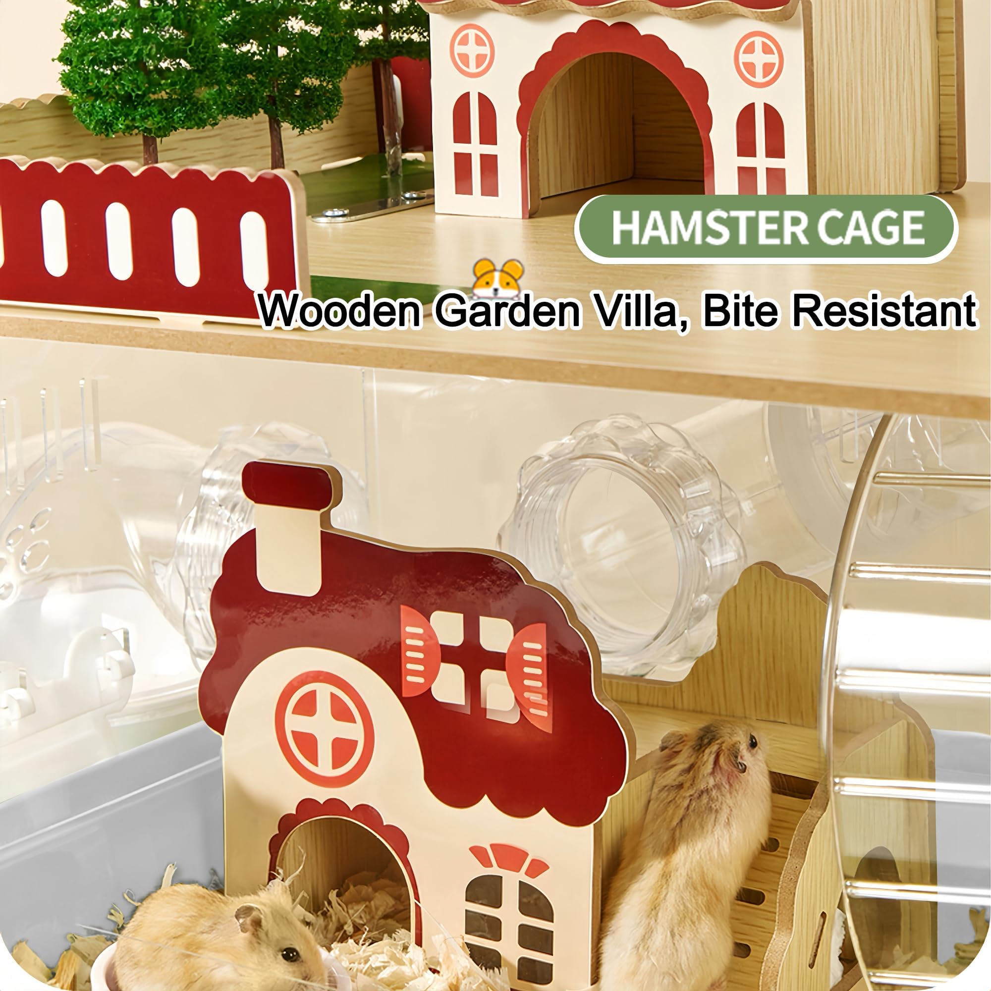 EcoCen hamster cage magnetic roof removal for quick cleaning and maintenance.