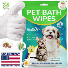 EcoEarth Premium Pet Wipes package — no-rinse convenience for quick grooming.